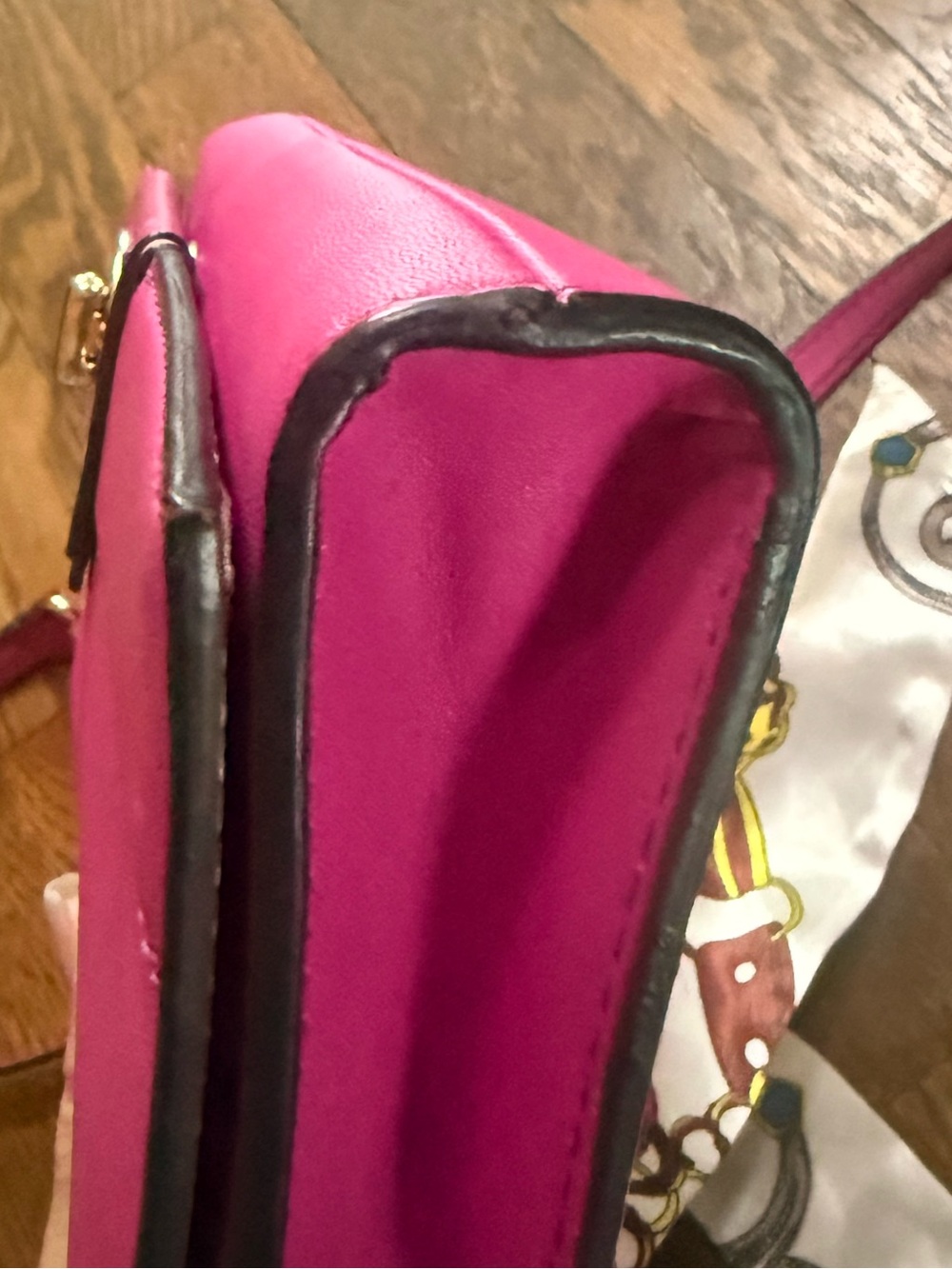 kate spade Hot Pink Leather Crossbody Bag with Turn-Lock - Picture 8 of 13